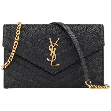 ysl bags black chain|YSL black purse with chain.